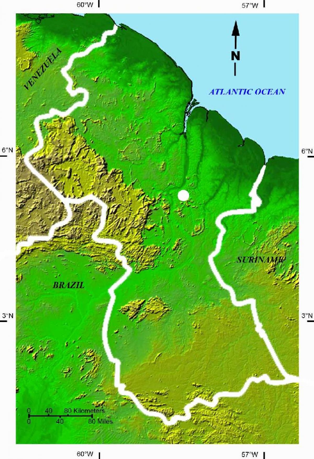 карта спутниковая карта Гайаны
