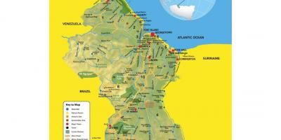 Карта Гайана расположение карте 