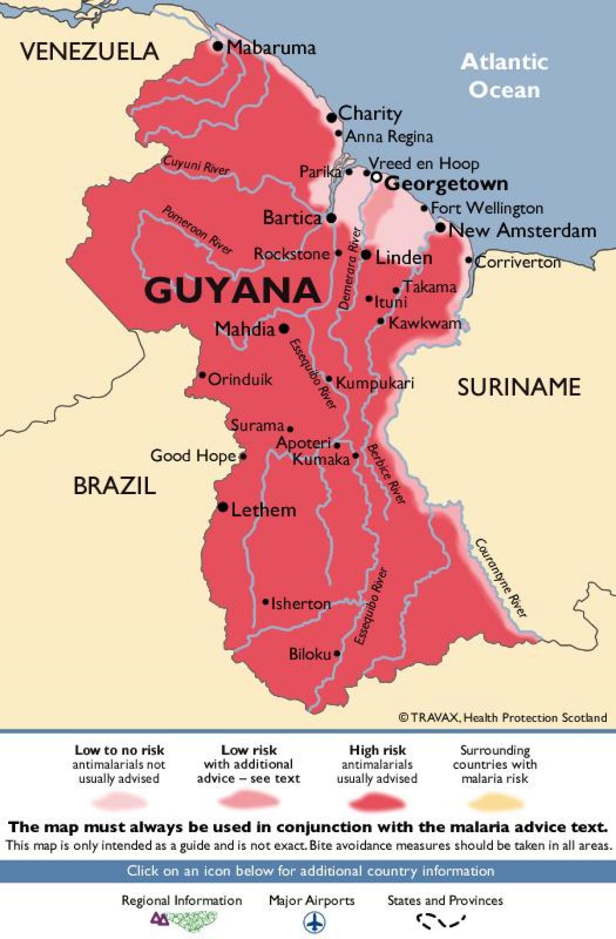 карта Гайаны