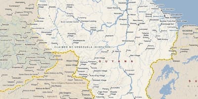 Карта Гайана дороге